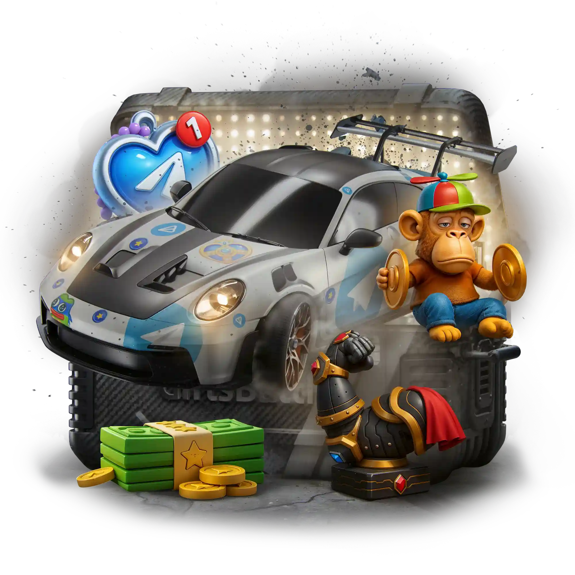 Кейс Porsche 911 — Telegram подарки Gifts Battle
